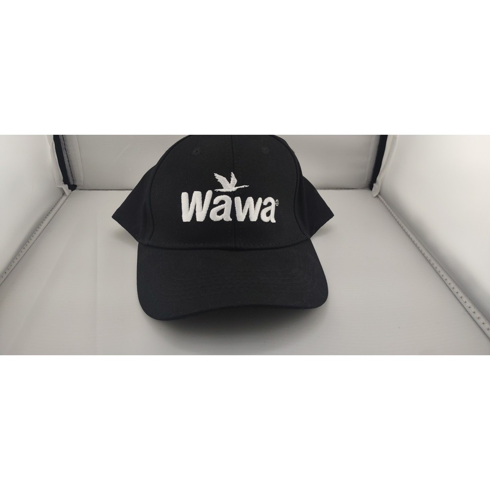 Wawa Hat Cap Crew Employees Team Black Adjustable Embroidered Logo